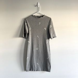 Topshop Floral Embroidered Dress